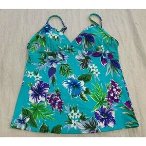ISLANDER WOMENS SWIM TANKINI TOP SIZE